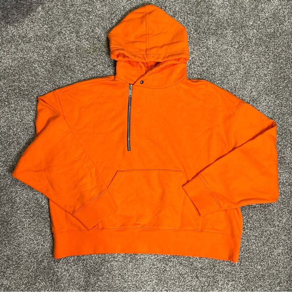 Palm Angels Bright Orange Men's Hoodie Sweatshirt Med